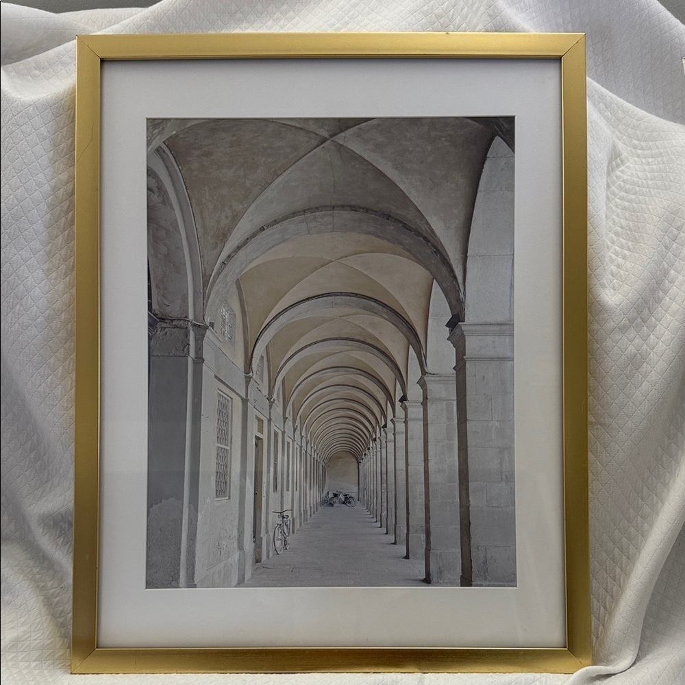Gold Framed w mat Architectural Print 16x20 inches